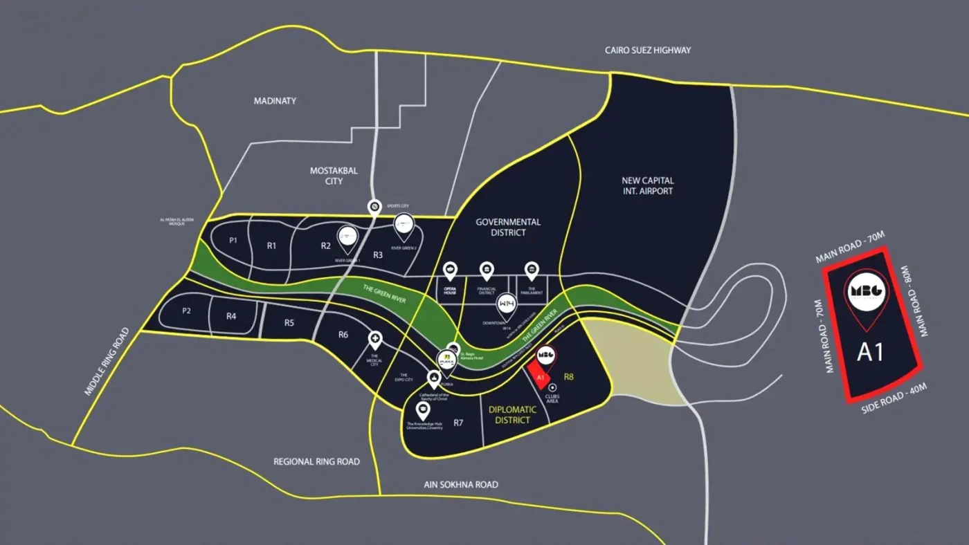 Land A1 New Capital City District R8 By MBG Developments