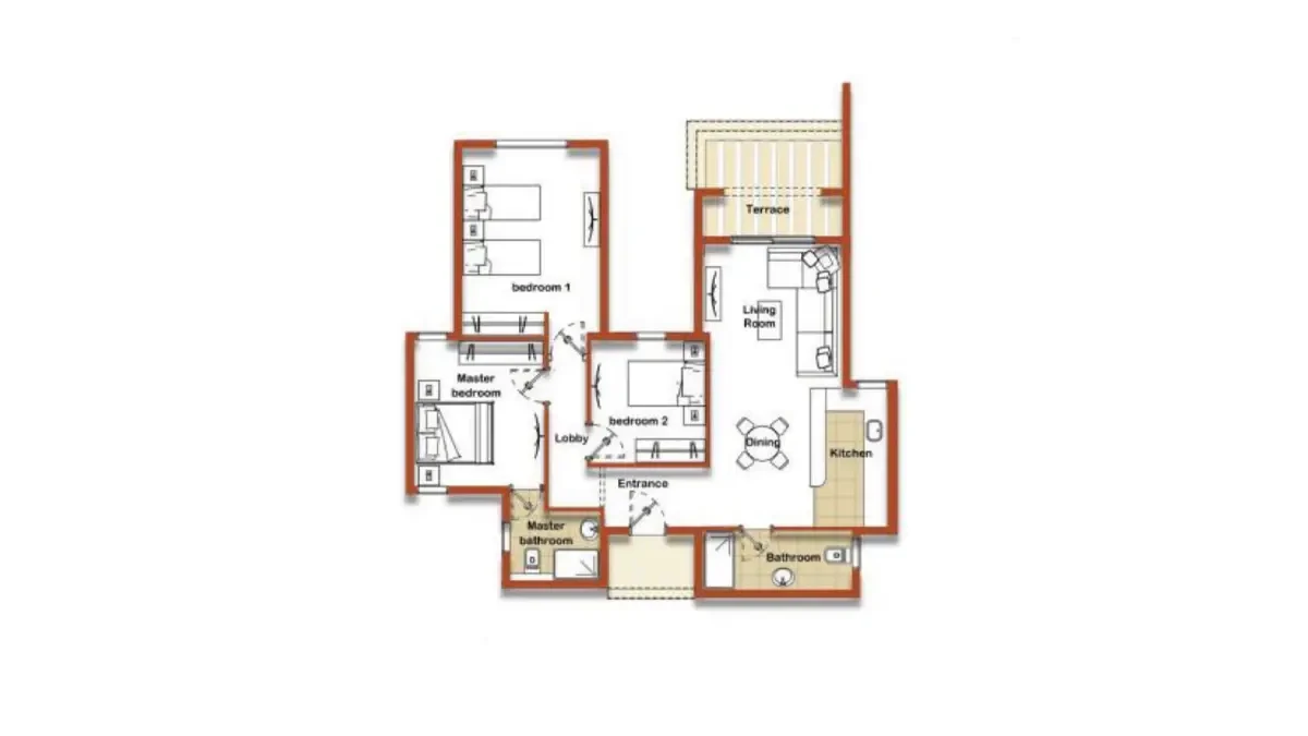 Floor Plan chalet in Naia Bay North Coast