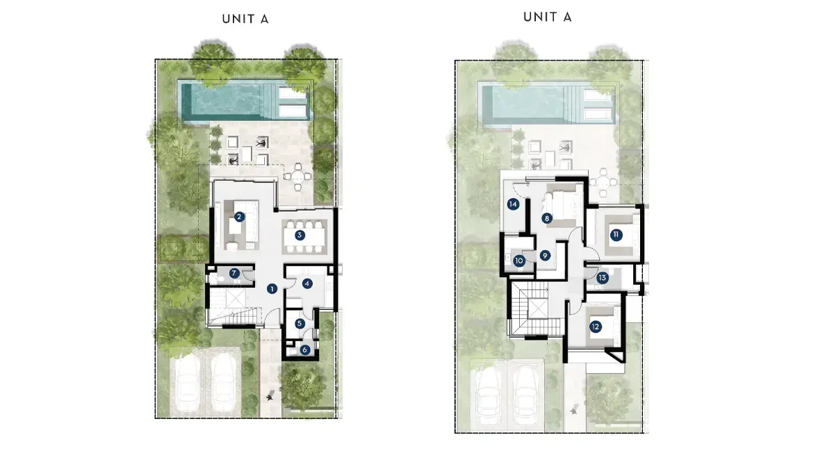 Floor Plan twinhouse in Solana West El Sheikh Zayed