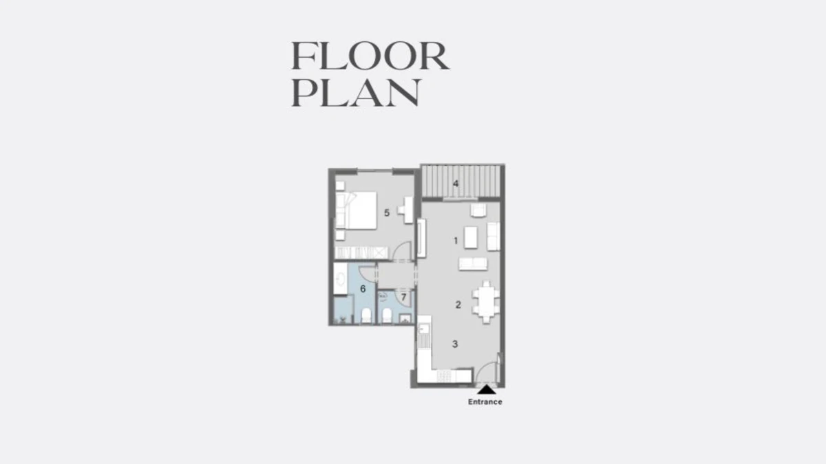 Floor Plan apartment in AVELIN Residence New Cairo
