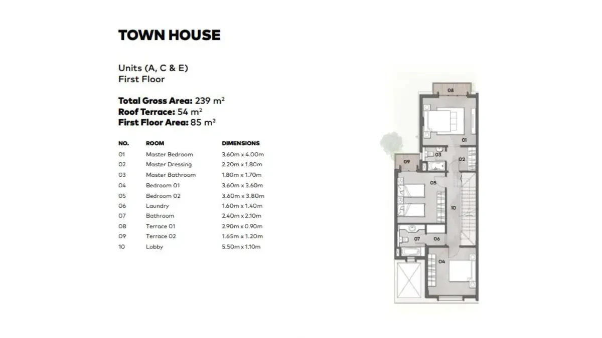 Floor Plan townhouse in IL BOSCO City Mostakbal City