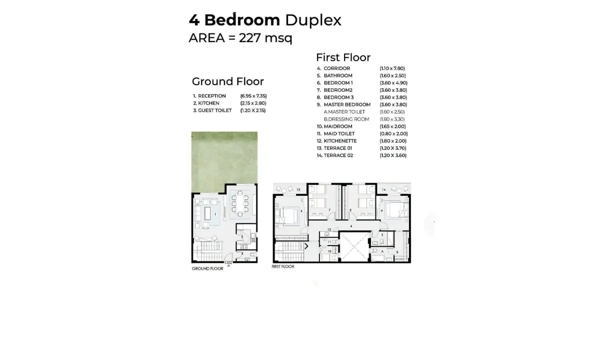 Floor Plan duplex in Home Residence New Cairo