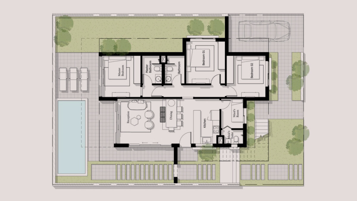 Floor Plan chalet in Jefaira North Coast